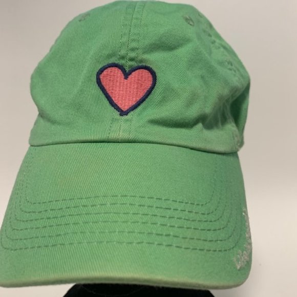 Life Is Good Accessories - Green Life is Good Heart Baseball Hat